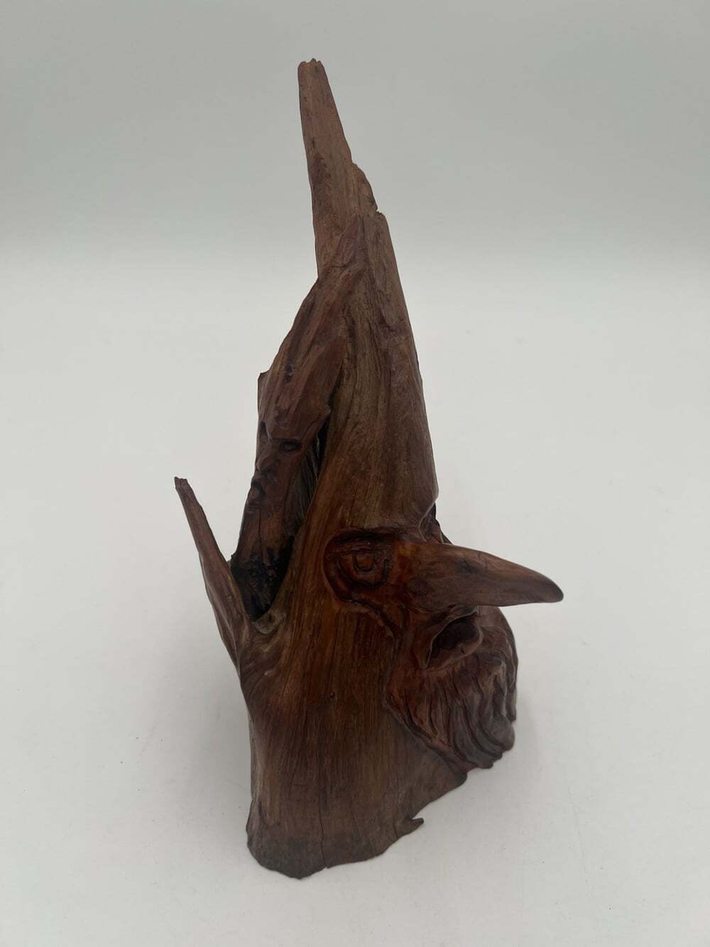 Vintage 1979 Dale Berke Signed Wood Spirit Folk Art Carving Ozark Arkansas